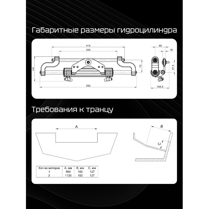 Гидравлическое рулевое управление Техномарин GS-350/1