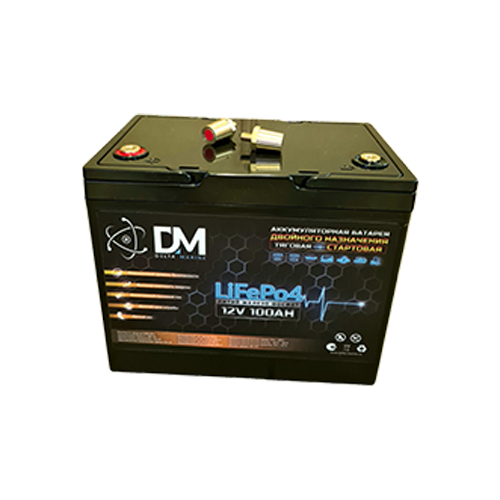 Стартово-тяговый аккумулятор DeltaMarin  Lifepo4 (1000cca) 12v100ah