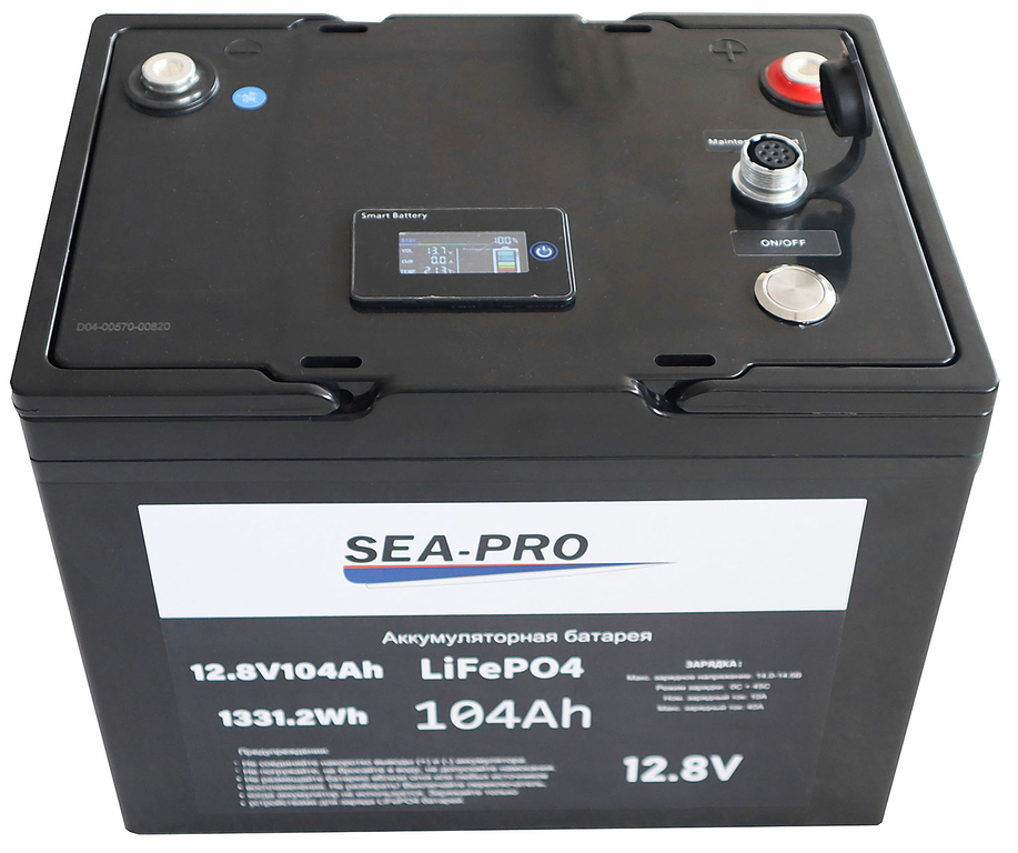 Тяговый аккумулятор SEA-PRO LiFePOL4 12.8V 104 Ah 
