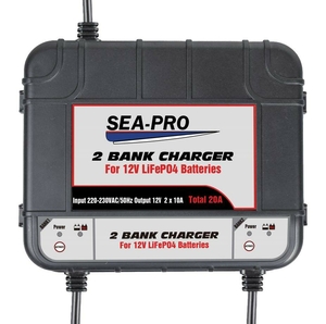 Зарядное устройство SEA-PRO (2х12V/10A LiFePo4) для тяговых аккумуляторов