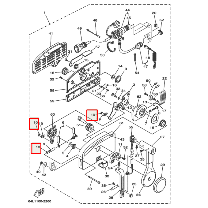 стопорное кольцо Yamaha 6-250,F4-250