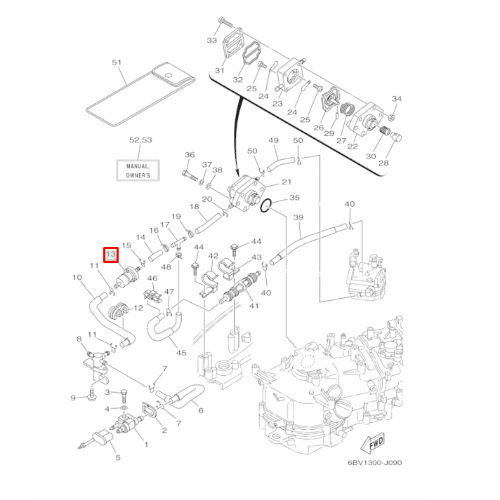 Фильтр топливный Yamaha 4-5С; F4-6