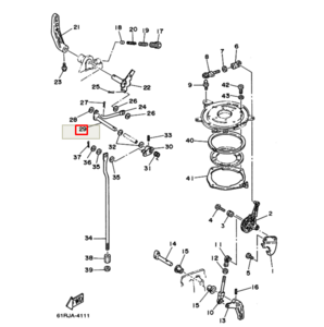 Ось механизма включения хода Yamaha 20-30 (Yamaha)