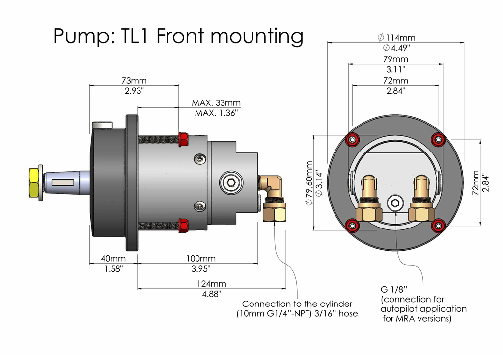 Гидравлическое рулевое управление Hidrodrive-MF115MRA 115 л.с.