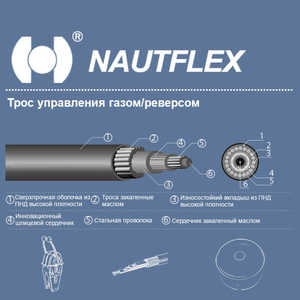 Трос управления газ/реверс Nautflex 33C (C2)