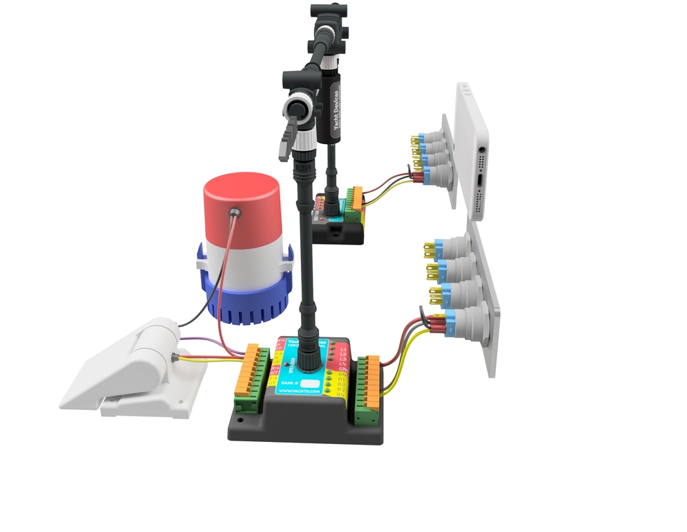 Блок управления нагрузками YDCC-04 NMEA 2000 Micro Male, 4 x Bistable Relay