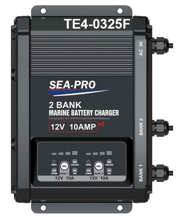 Зарядное устройство SEA-PRO TE4-0325F (2х12В-10A) для всех типов аккумуляторов